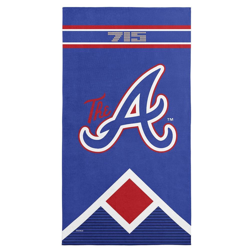 Atlanta Braves color block beach towel