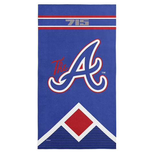 Atlanta Braves color block beach towel