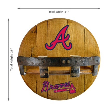 Atlanta Braves whiskey barrel shelf dimensions