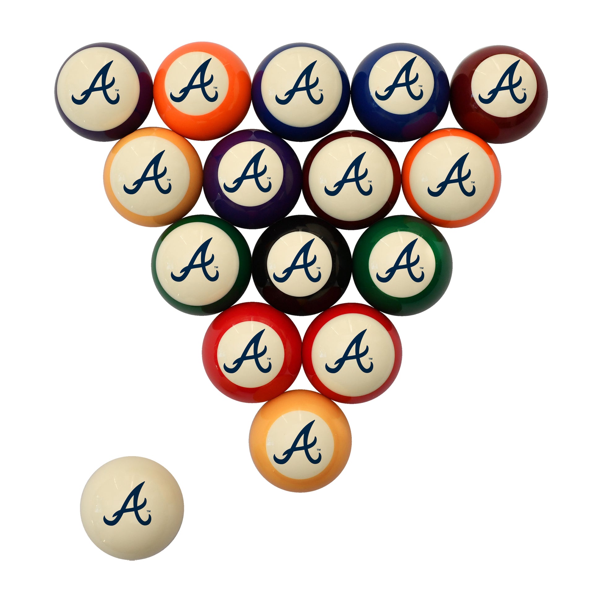 Atlanta Braves logo billiards balls