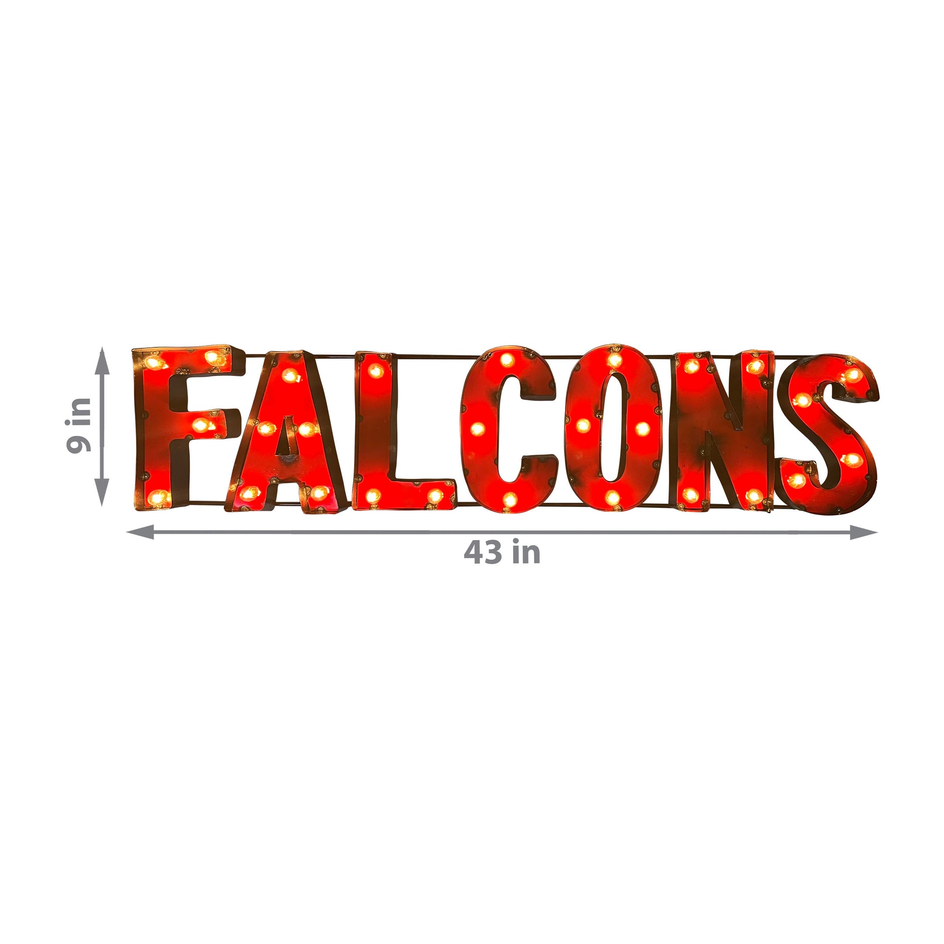 Atlanta Falcons lighted metal retro sign