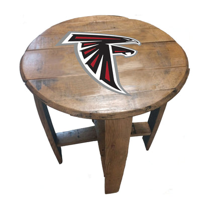 Atlanta Falcons whiskey barrel end table