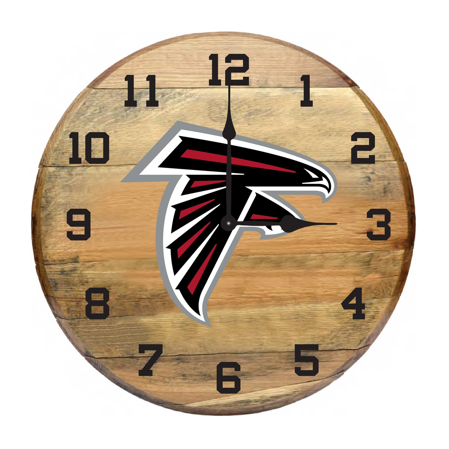 Atlanta Falcons whiskey barrel wall clock