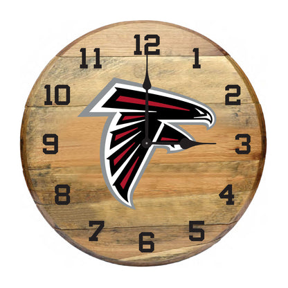 Atlanta Falcons whiskey barrel wall clock