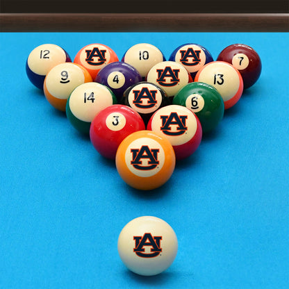 Auburn Tigers logo pool ball set