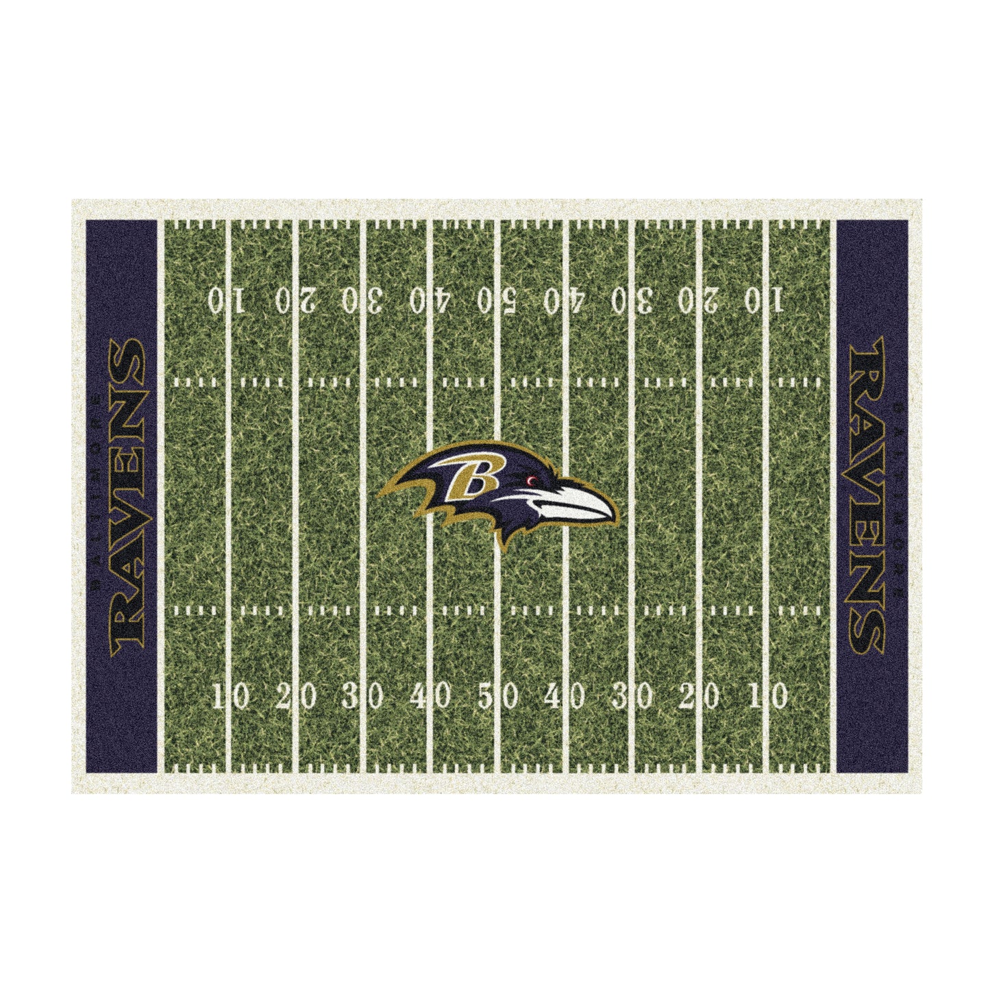 Baltimore Ravens home field style area rug
