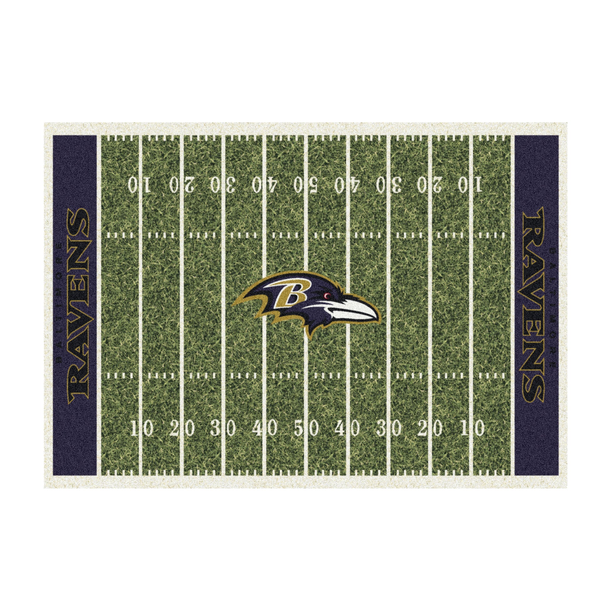 Baltimore Ravens home field style area rug