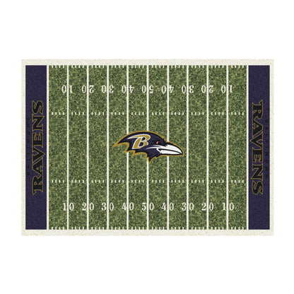 Baltimore Ravens home field style area rug