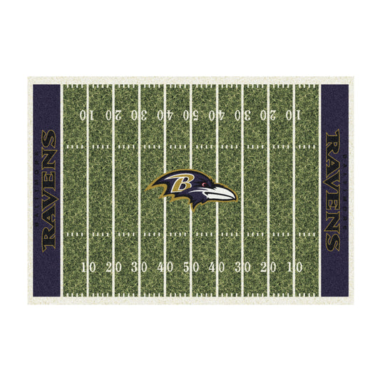 Baltimore Ravens home field style area rug