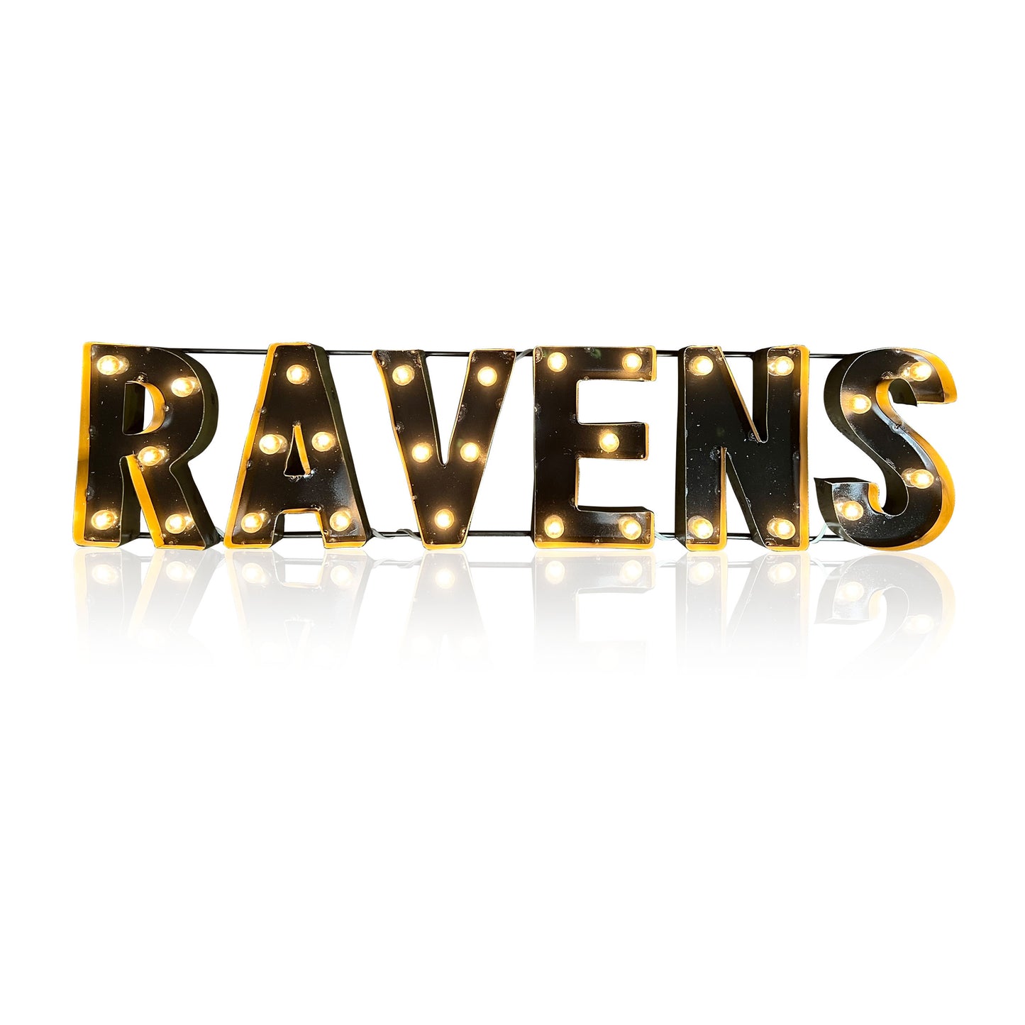 Baltimore Ravens lighted metal sign