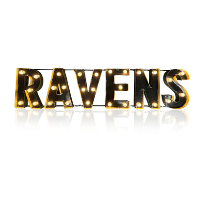 Baltimore Ravens lighted metal sign