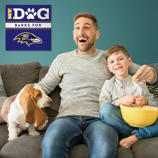 Baltimore Ravens my dog art sign