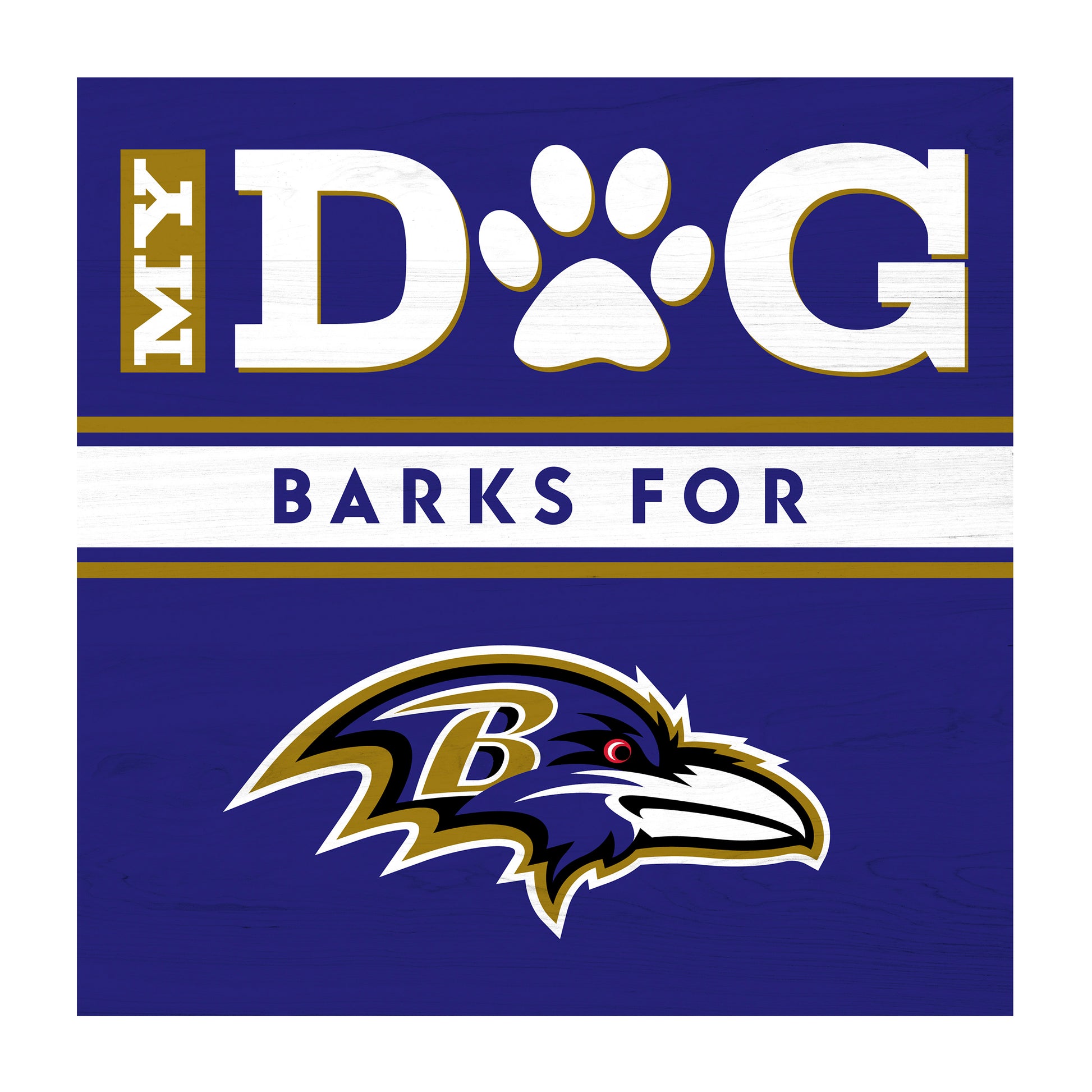 Baltimore Ravens dog sign