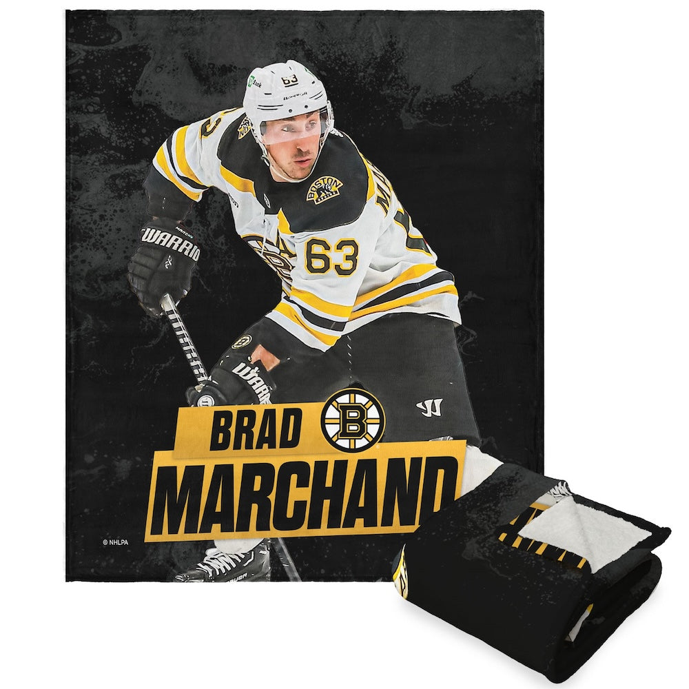 Boston Bruins Brad Marchand Sherpa Blanket