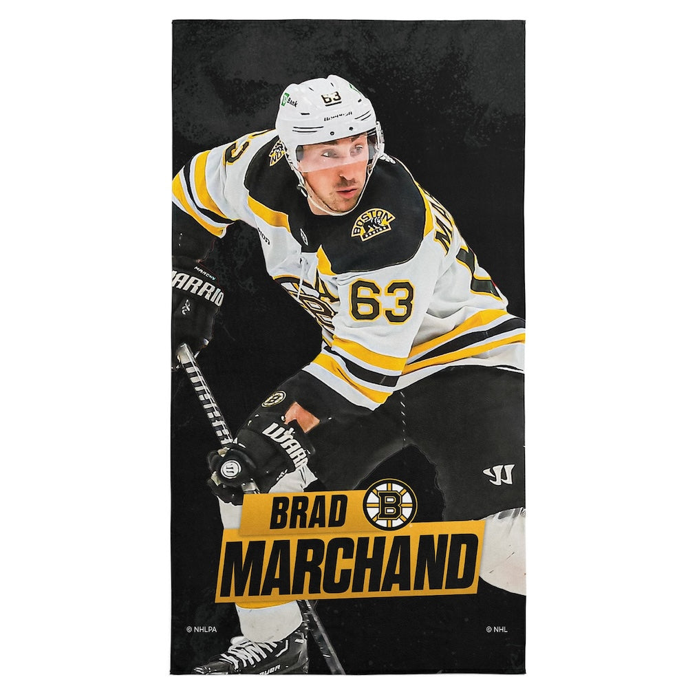 Boston Bruins Brad Marchand beach towel