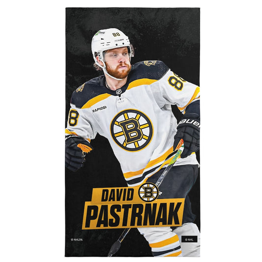 Boston Bruins David Pastrnak beach towel