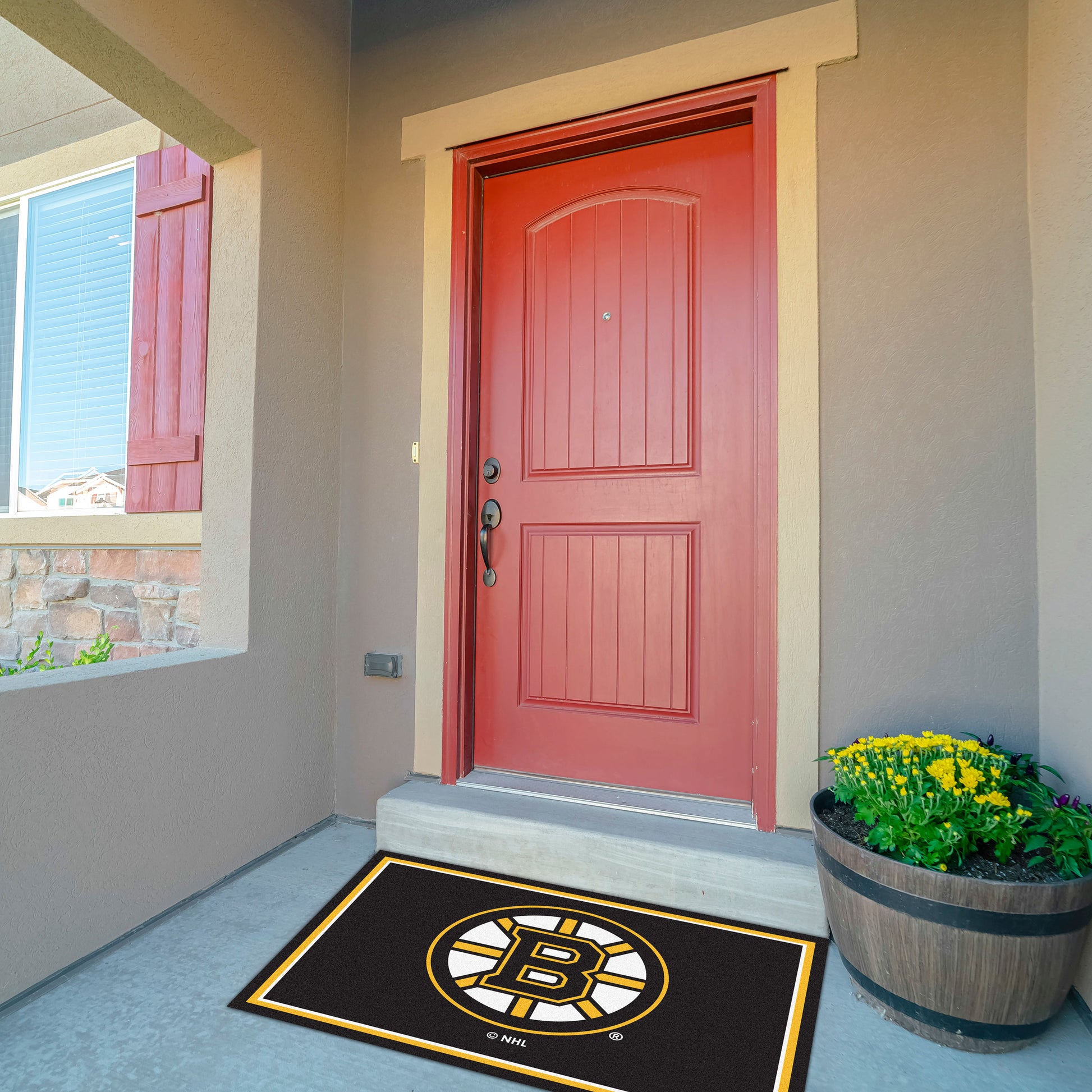Boston Bruins Front Door Mat