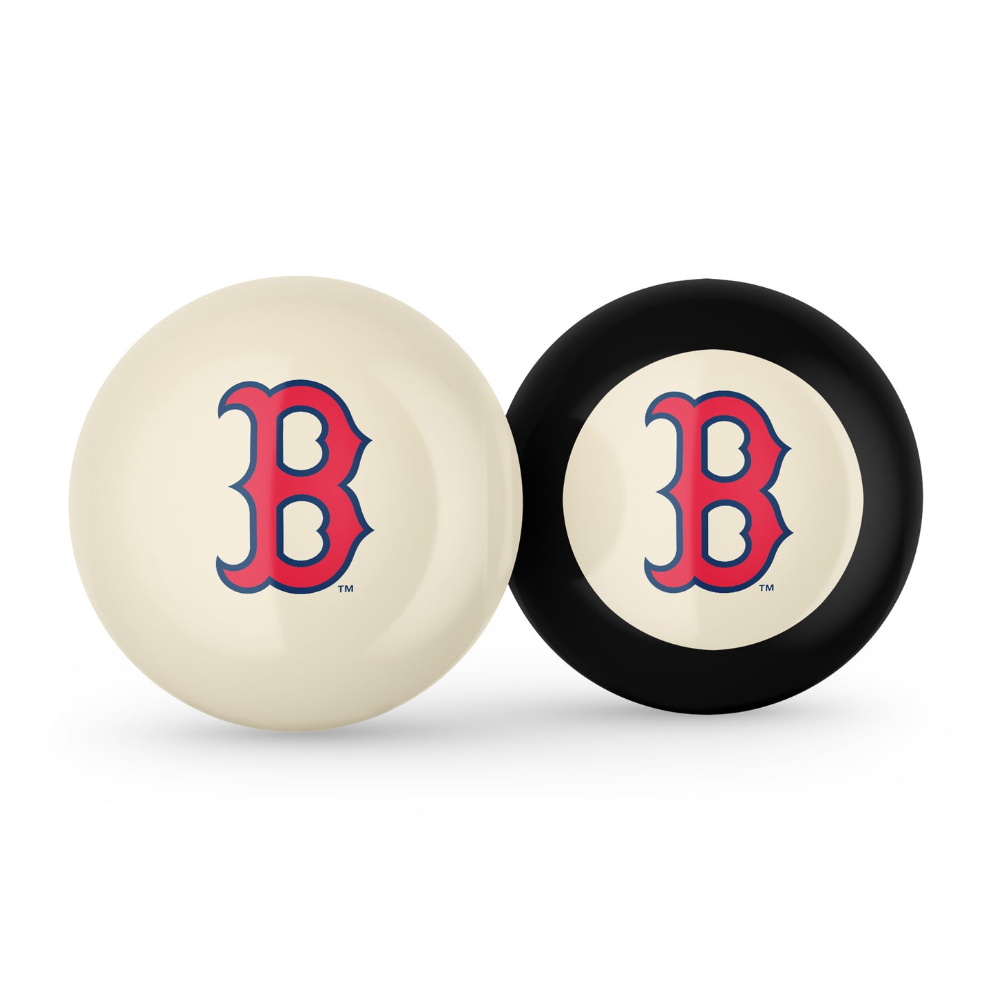 Boston Red Sox cue ball and 8 ball