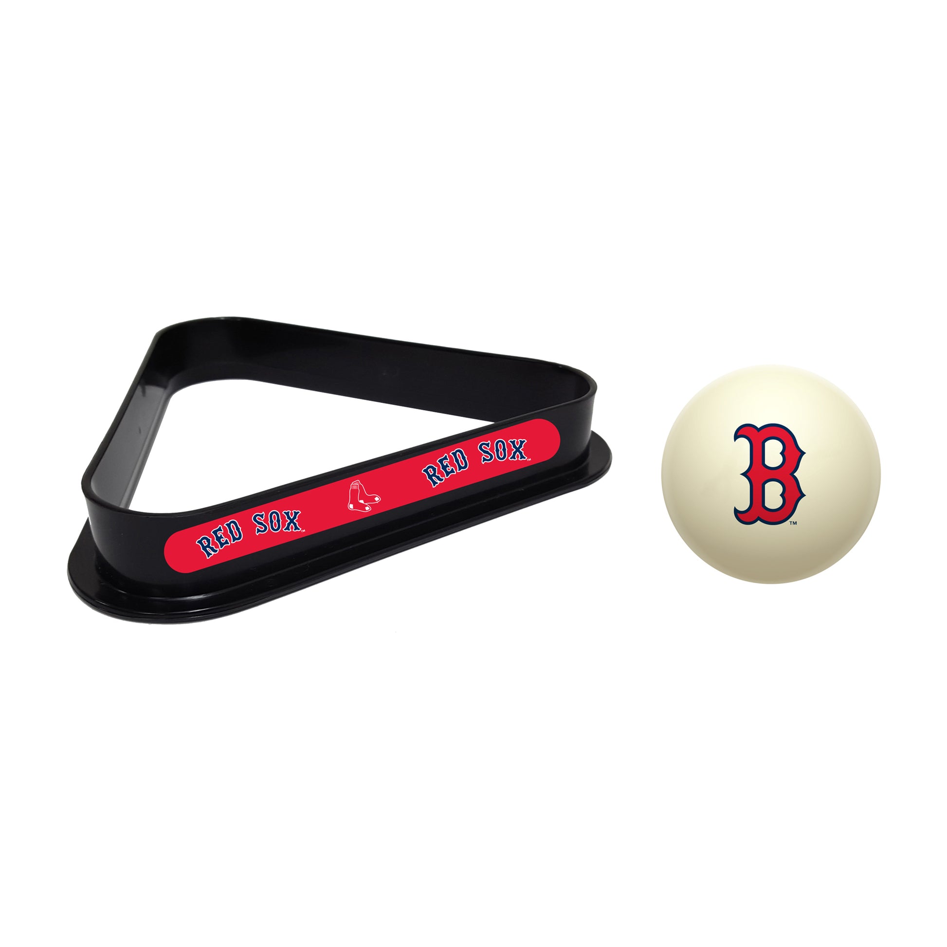 Boston Red Sox cue ball and triangle