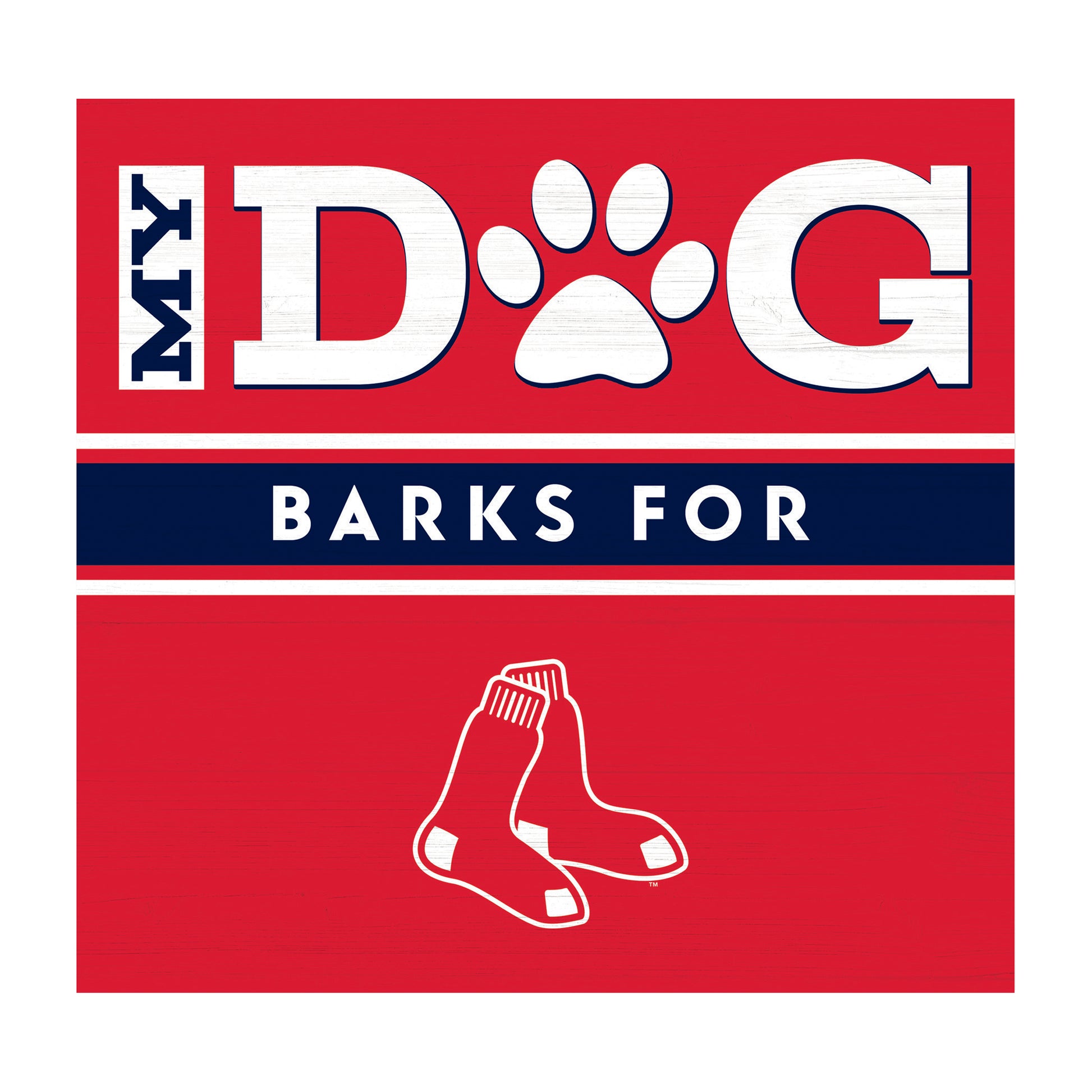 Boston Red Sox dog sign