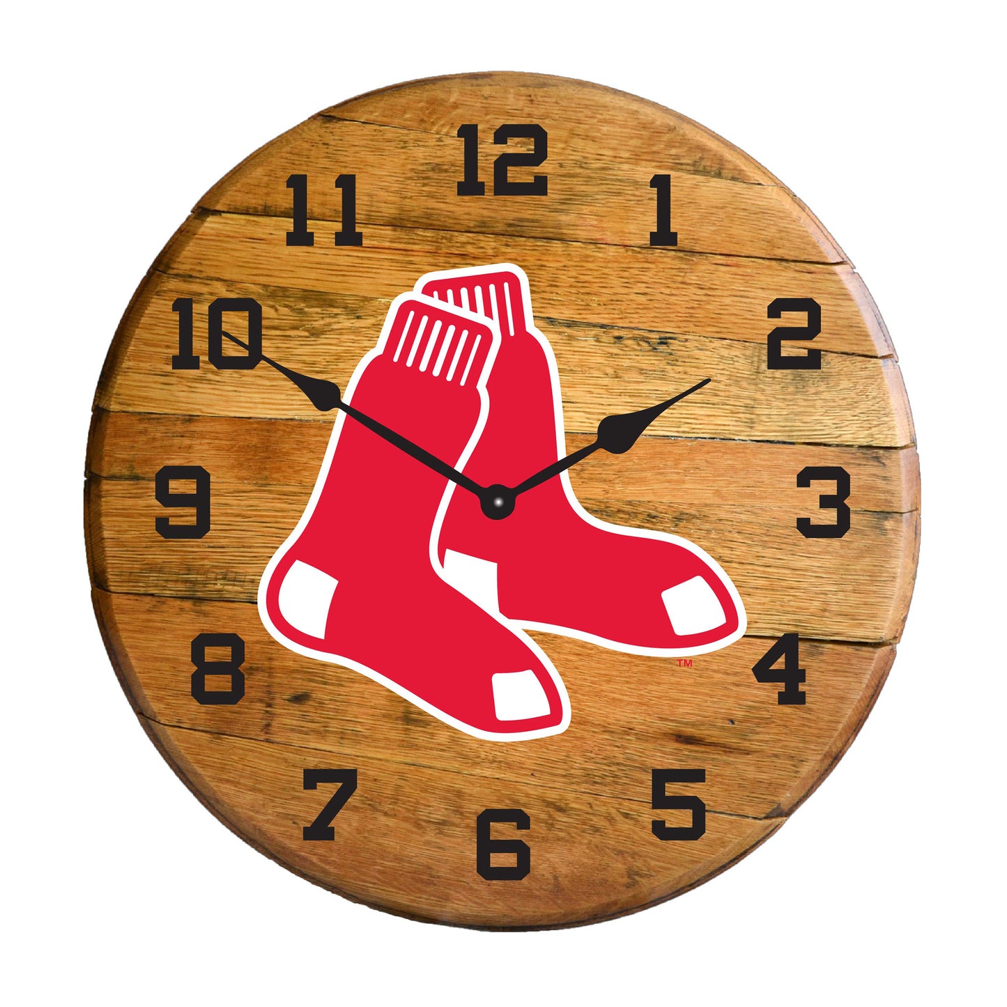 Boston Red Sox whiskey barrel wall clock