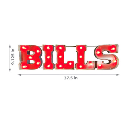 Buffalo Bills lighted metal retro sign