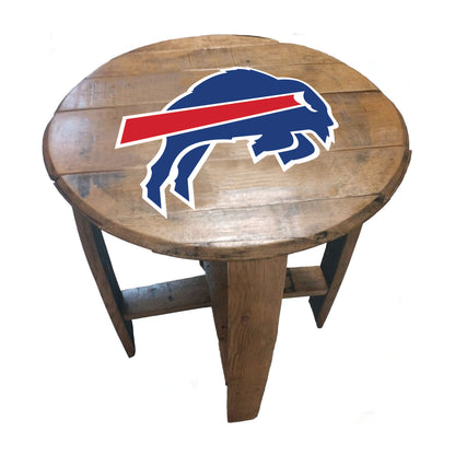 Buffalo Bills whiskey barrel end table