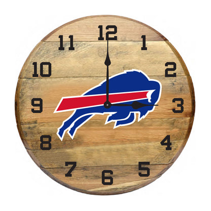 Buffalo Bills whiskey barrel wall clock