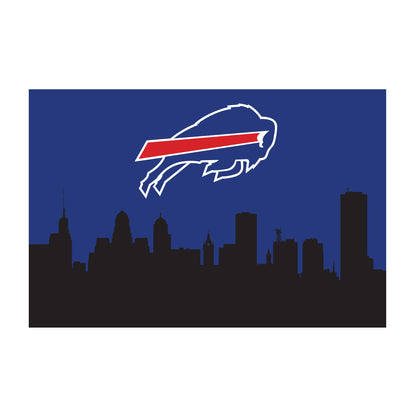 Buffalo Bills washable cityscape rug