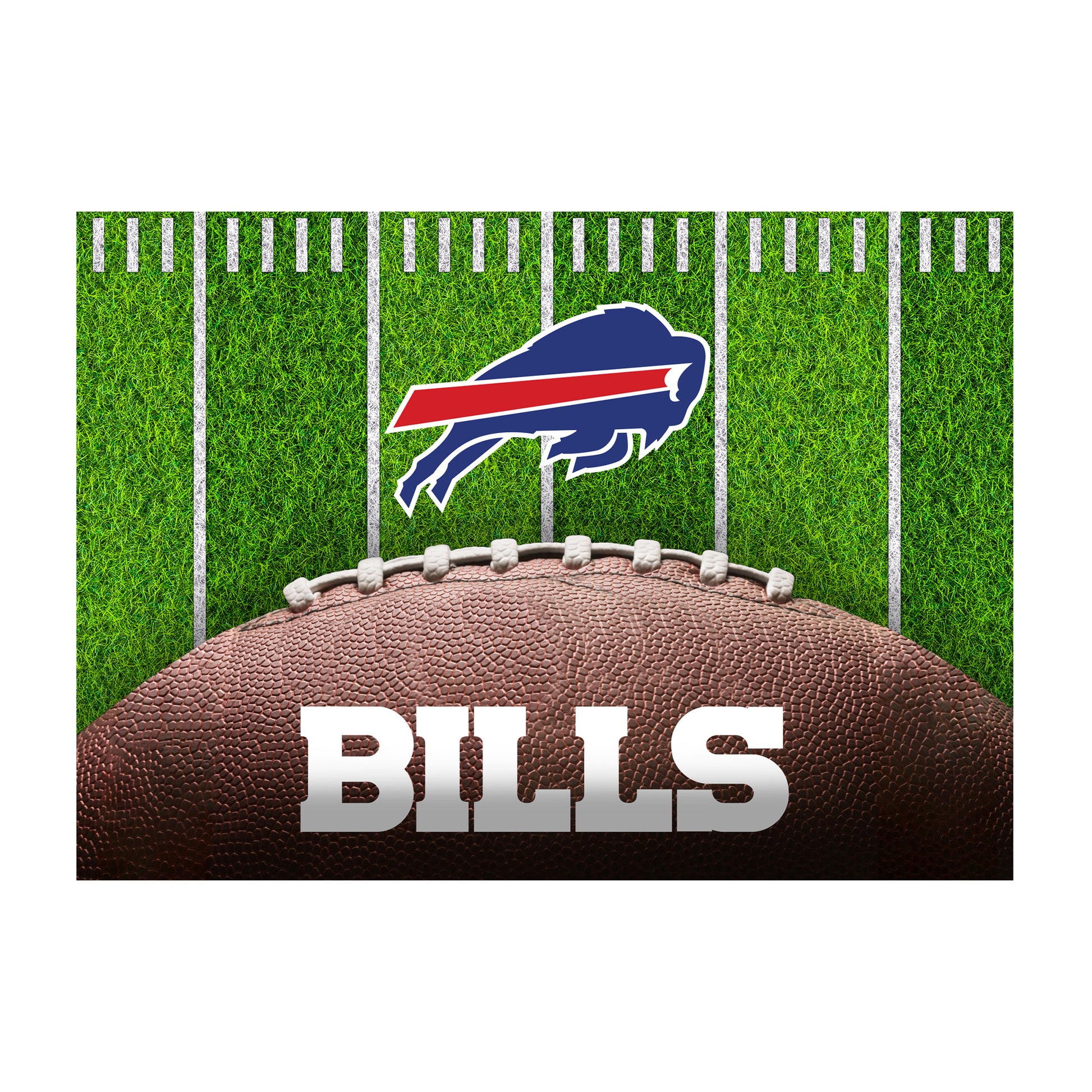 Buffalo Bills washable football field rug