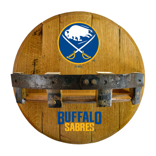 Buffalo Sabres whiskey barrel shelf
