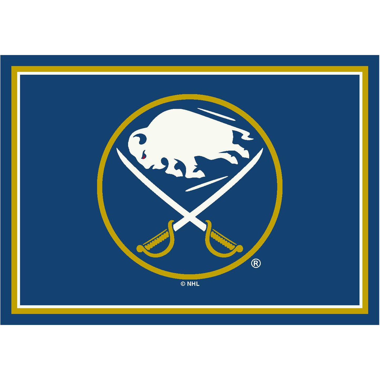 Buffalo Sabres distressed style area rug