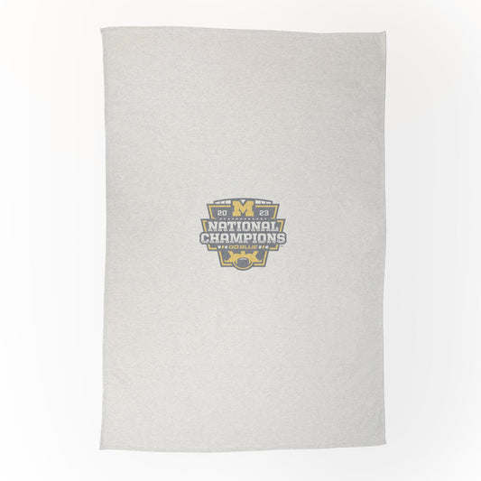 Michigan Wolverines 2023 National Champs Sweatshirt Blanket