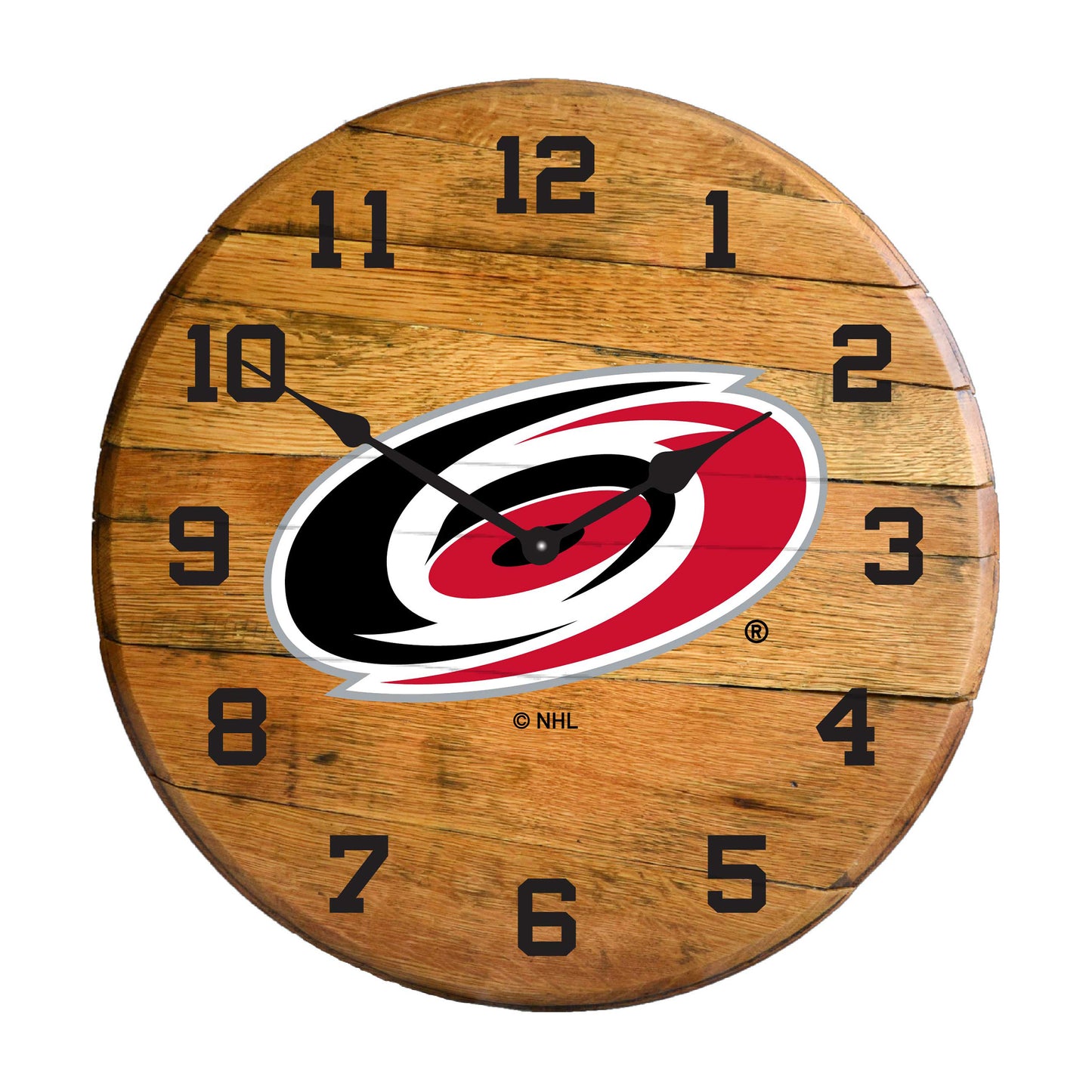 Carolina Hurricanes whiskey barrel wall clock
