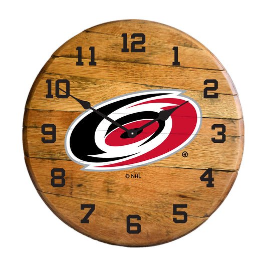 Carolina Hurricanes whiskey barrel wall clock