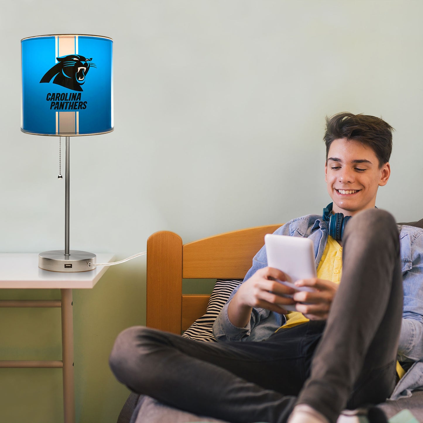Carolina Panthers reading lamp