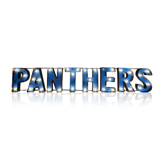 Carolina Panthers lighted metal sign