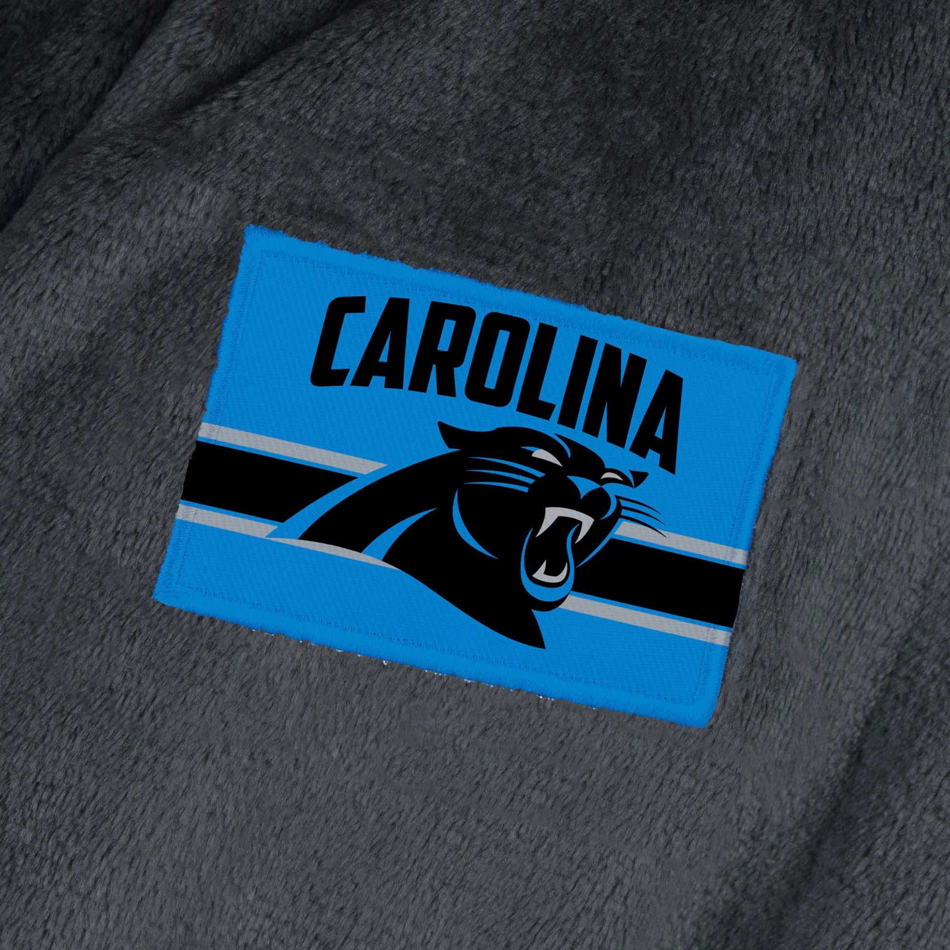 Carolina Panthers team color bathrobe patch