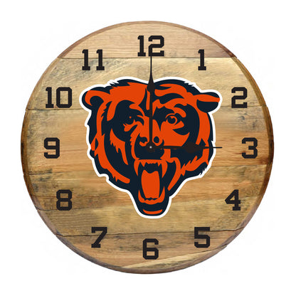 Chicago Bears whiskey barrel wall clock