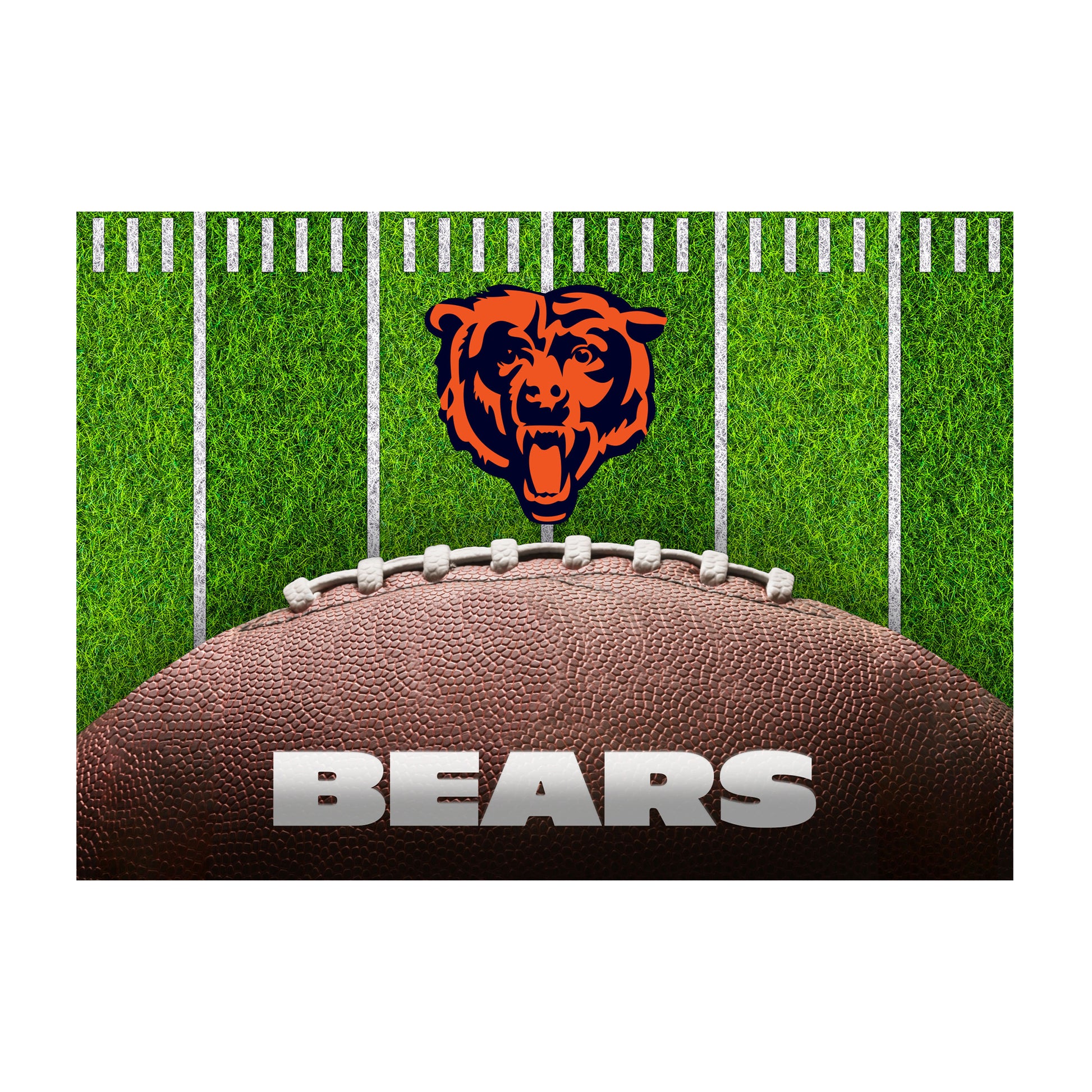 Chicago Bears washable football field rug