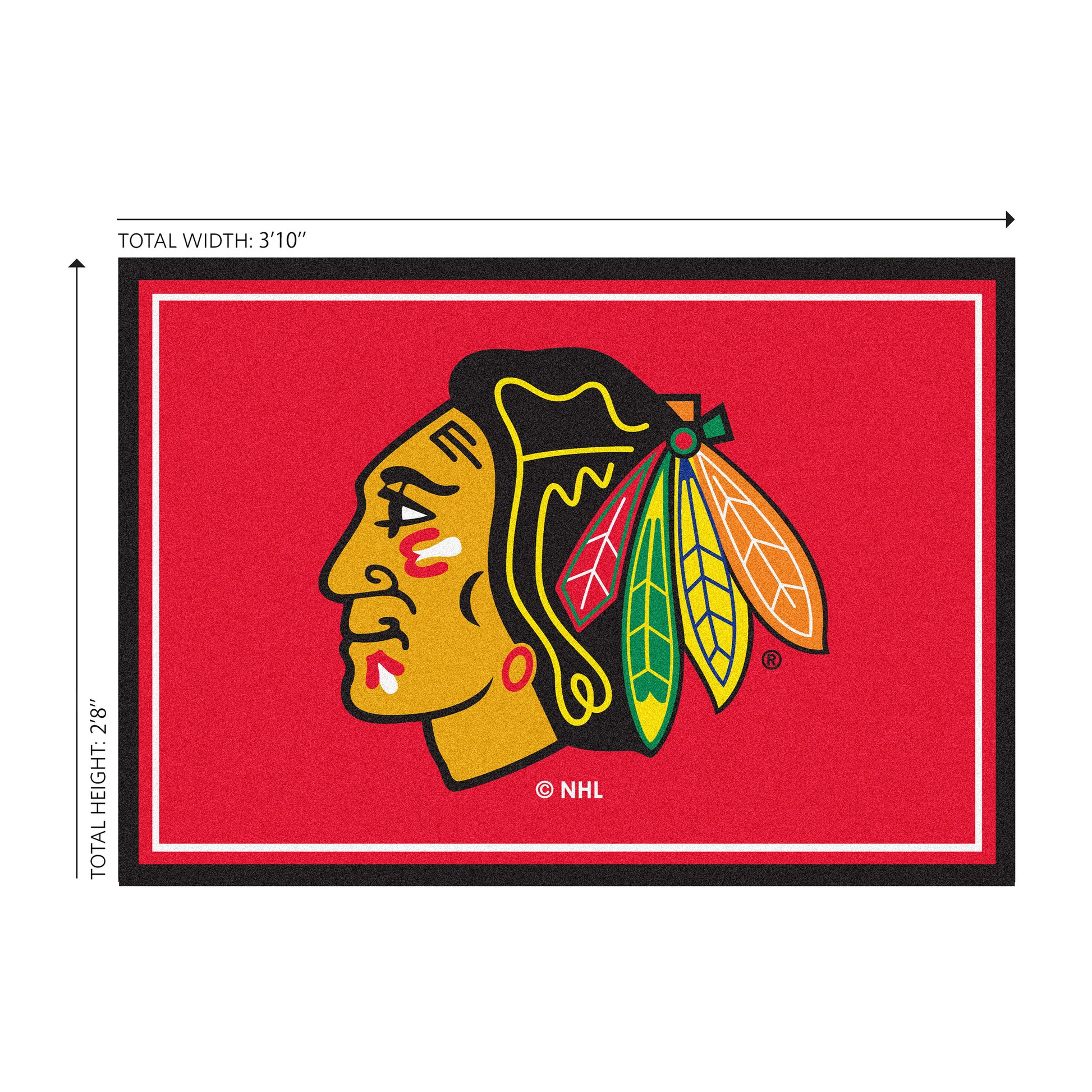 Chicago Blackhawks Welcome Mat Dimensions