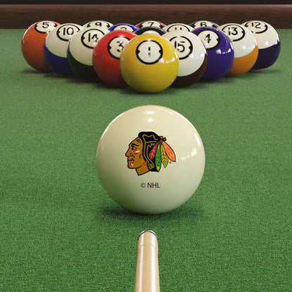 Chicago Blackhawks logo pool ball set