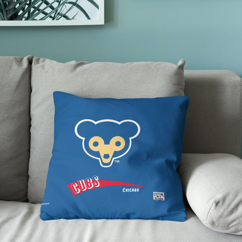 Chicago Cubs old school logo pillow
