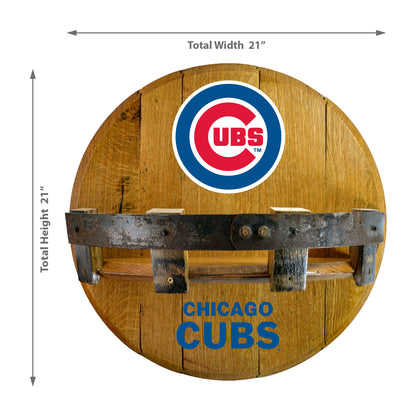 Chicago Cubs whiskey barrel shelf dimensions