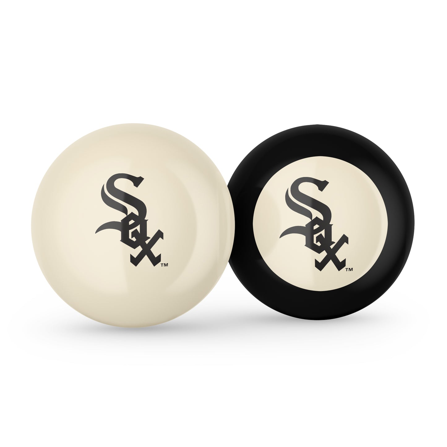 Chicago White Sox cue ball and 8 ball