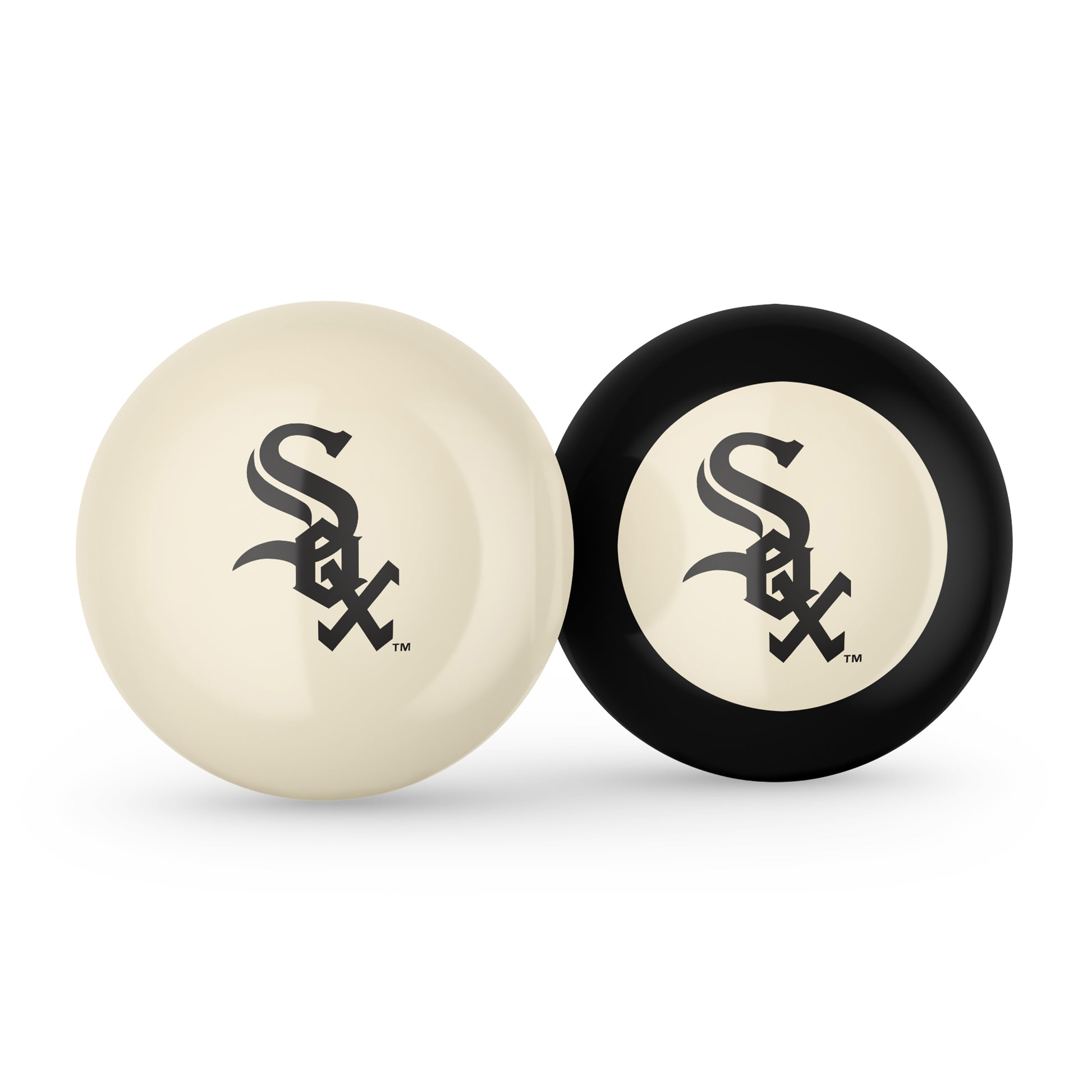 Chicago White Sox cue ball and 8 ball