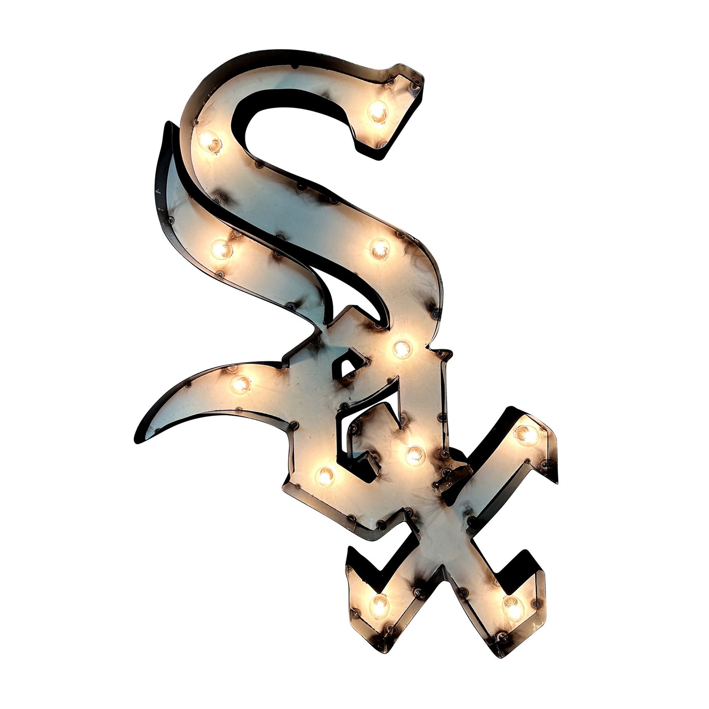 Chicago White Sox logo lighted metal sign