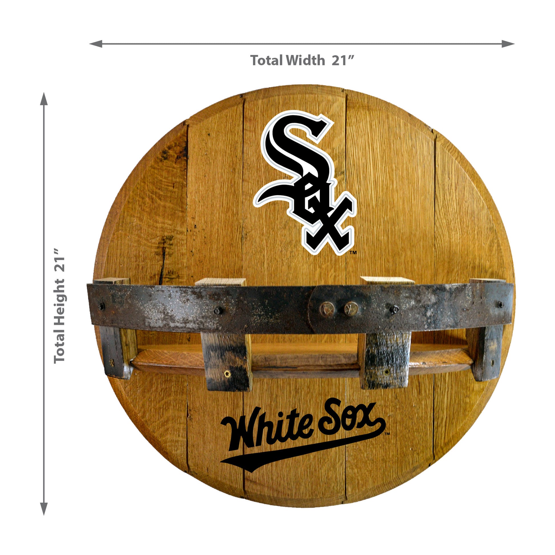 Chicago White Sox whiskey barrel shelf dimensions
