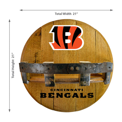 Cincinnati Bengals whiskey barrel shelf dimensions