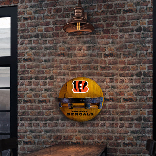 Cincinnati Bengals whiskey barrel shelf lifestyle